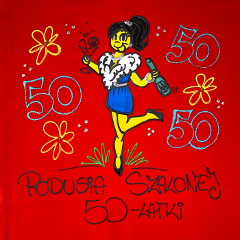 [Db06-50] Poduszka bawełniana Podusia Szalonej 50 latki